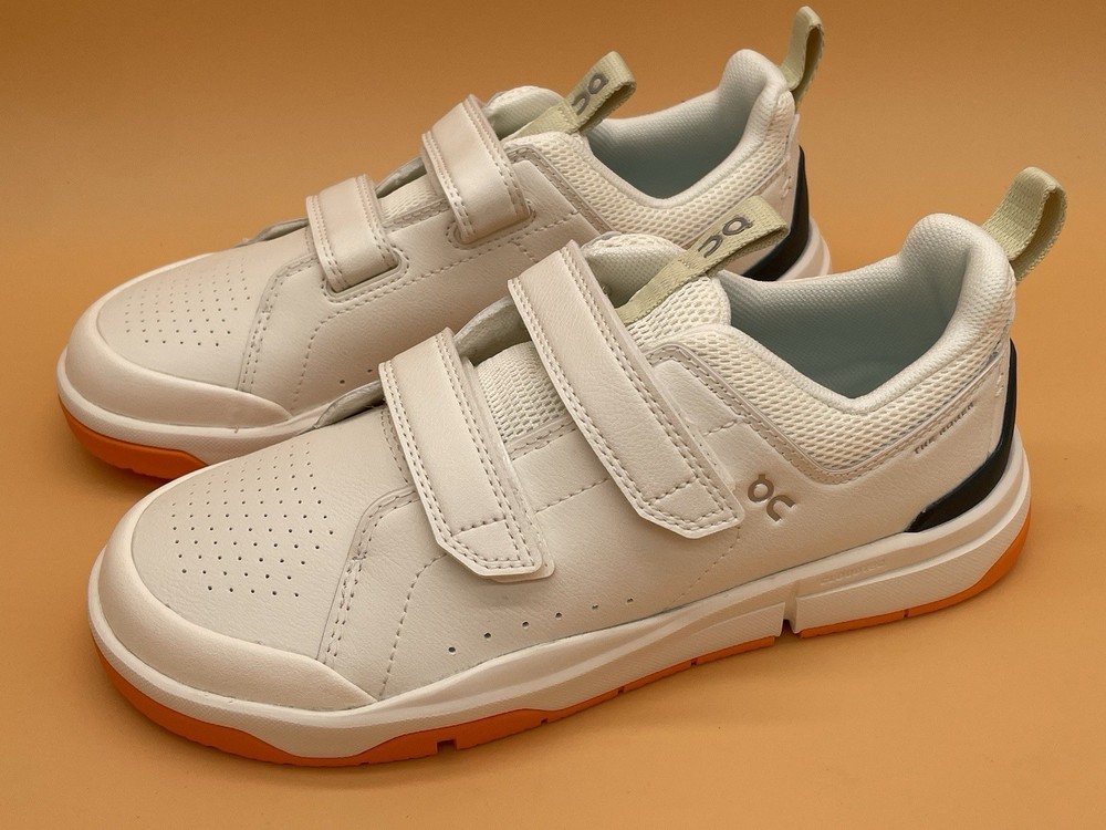 Size 2K On The Roger Kids Little Kids Shoes Sneakers Ivory Orange Unisex