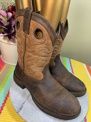 Lil‘ Durango 8″ Two Tone Dk/Brown Western Buckaroo Boots Kid’s Size EU 37 US 5 M
