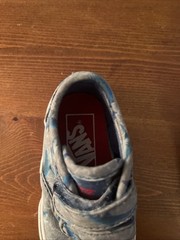 VANS Shark Print Slip Ons With Straps (no laces) Size 4