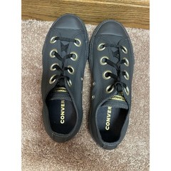 Converse Chuck Taylor All Star Big Eyelets Juniors Leather Ox Black 2.5 Sneakers