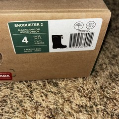 Kamik Snowbuster 2 Charcoal Size 4 Kids Snow Boots New