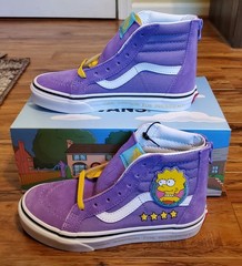 Vans The Simpsons Sk8 Hi Zip LISA 4 PREZ Shoe Kids Youth Size 2 NEW NIB