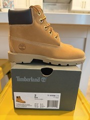 Timberland Classic 6″ Waterproof Wheat Nubuck Youth Boot US 2 M TB010760713