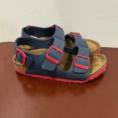 Birkenstock Sandals Kids Size 2-2.5 33 Slingback Blue Red Roma Milano Birko-Flor