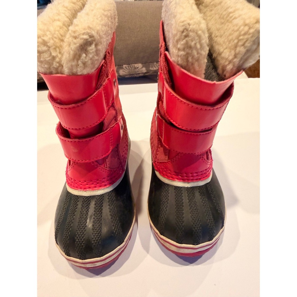 Sorel Kids Snow Commander Pink Black Waterproof Winter Boots Toddler 9