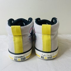 Converse All Star Junior Size 6 Mid Top Shoes Gray, Black, Yellow EUC