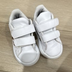 adidas Neo Kids White Hook & Loop Leopard Stripe US 7.5 EU 24