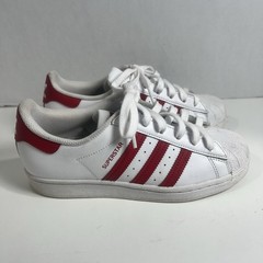 ADIDAS Originals Superstar Cloud White Vivid Red Juniors Size 5