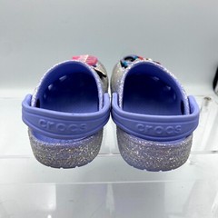 Crocs Classic 206992 Kid’s US 9 Clogs Lavender Glitter Sea Friends Ankle Strap