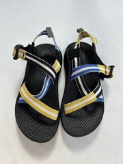 Chaco Kids Unisex Strappy Sandals Black Blue Yellow White Striped Open Toe US 3