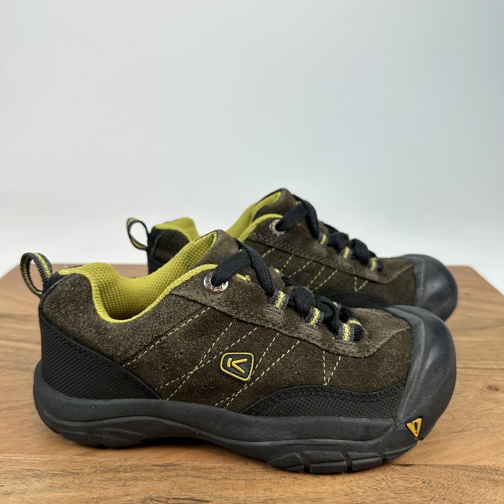 Big Kids Keen Brown Suede Closed Toe Outdoor Hiking Comfort Sneaker Size 1 Y GUC
