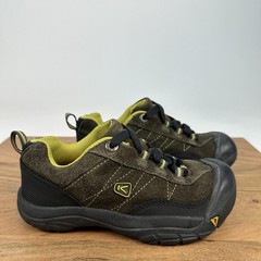 Big Kids Keen Brown Suede Closed Toe Outdoor Hiking Comfort Sneaker Size 1 Y GUC