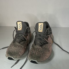 adidas Alphabounce Kids Sneaker Gray/Pink Mesh Lace Up US 4.5 UK4 EU36 2/3