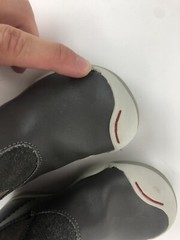 PLAE Landyn Youth Boots Waterproof Pull On Gray Leather Upper Unisex US Sz 8.5