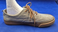 Old Navy Gray Stonewashed Canvas Sneakers Kids 4