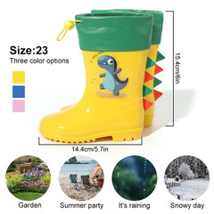 Customizable Children’S Rain Boots with Removable Fleece Inserts for Warmth Are