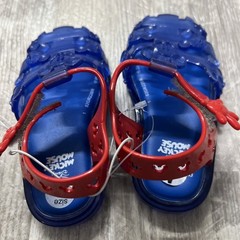 NEW: Mini Melissa Magic + Mickey Mouse Kids BB blue and red jelly sandals Size 7