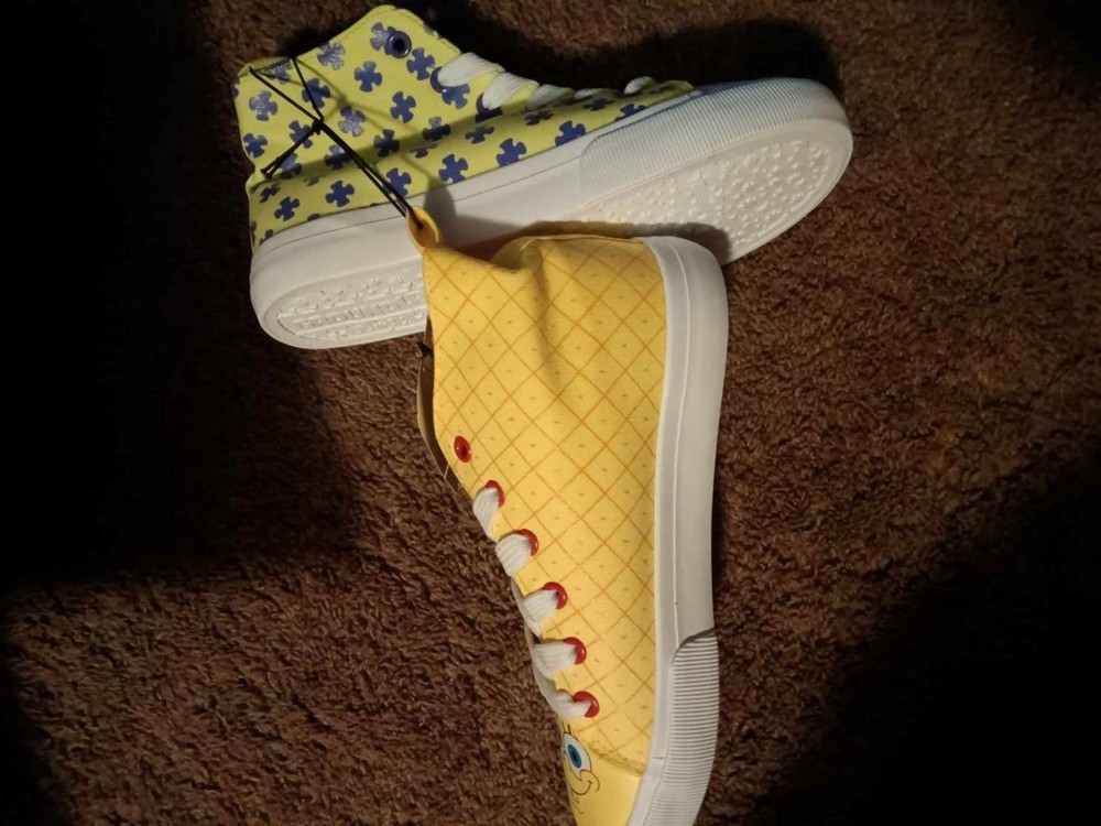 NEW KIDS NICKELODEON SPONGEBOB SQUAREPANTS AND PATRICK HIGH-TOP SHOES SIZE 5