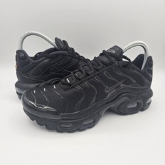 Nike Air Max Plus TN GS Triple Black Youth Size 5Y Sneakers Shoes