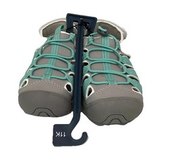 Dicks Sporting Goods Sz 11K Youth Girl Boy Caged Sandal Sling Back Gray Teal New