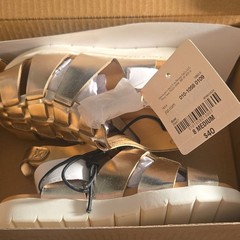 Thereabouts TH Lil Kennedy Gold Fisherman Sandals Toddler US 8 Hook & Loop