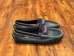 Atlanta Mocassin Black Moccasin Slip-On Penny Loafer Kids Shoes Size EU 32 US 1