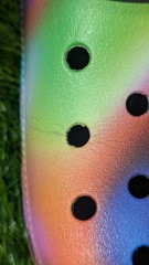 Crocs Kid’s Classic Solarized Rainbow Clogs US Junior – J 6 Used