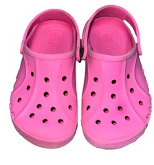 Crocs Baya Clogs Junior Kids J2 Pink Comfort Shoe Sandals See Photos