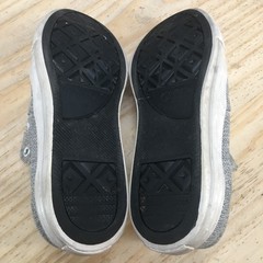 Converse Shoes Junior 4 Chuck Taylor All Star Double Tongue Sneaker Gray Lace Up