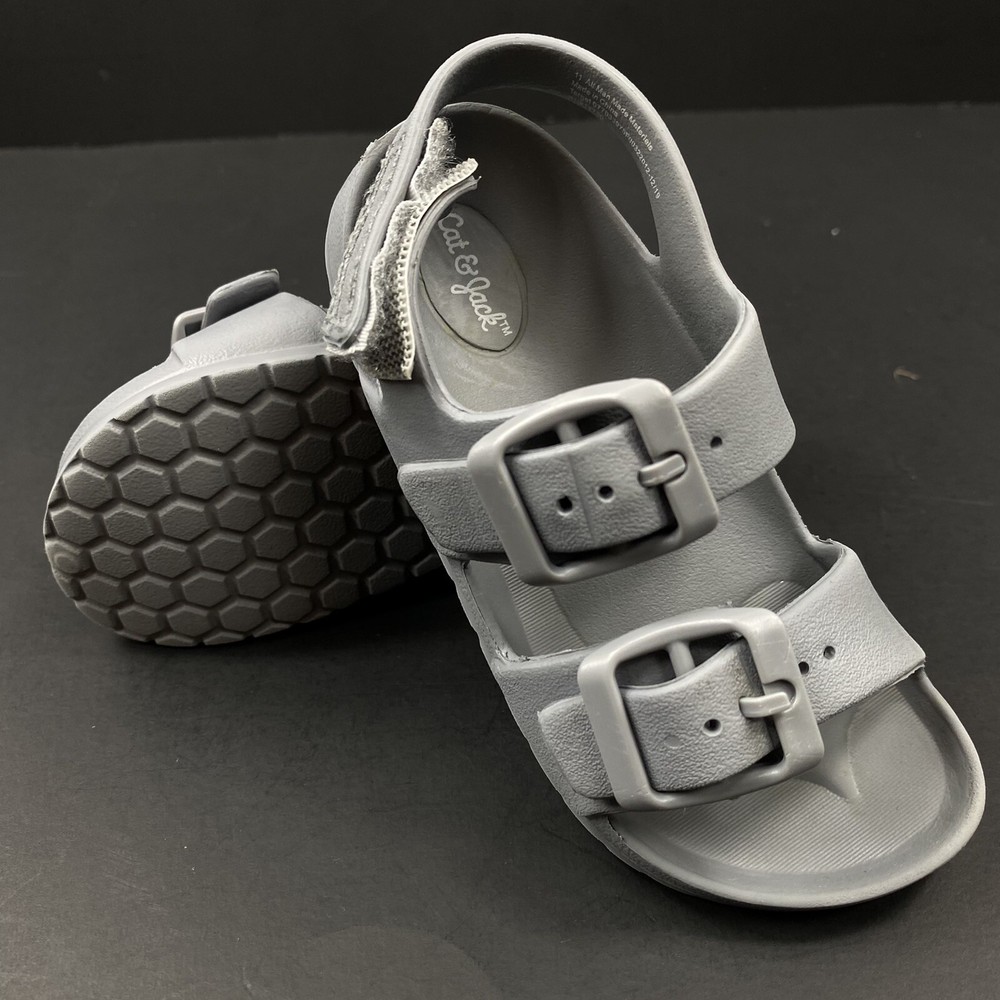 CAT & JACK GRAY ￼GLADIATOR SANDALS SIZE 11 Gray