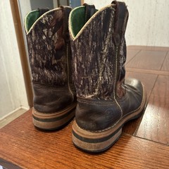 John Deere Western Boots Boys 3M Leather/Mossy Oak JD2368