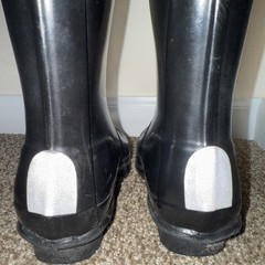 Hunter Original Tall Gloss Kid’s Rain Boots Black, Sz: 3boy/4girl, EU 34,classic