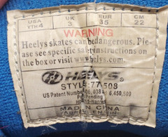 Heelys Propel 2.0 Grey & Royal Blue Size Youth 4