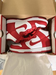 NIKE DUNK HIGH GS WHITE UNIVERSITY RED 6Y DB2179 106 SNEAKER
