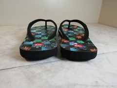 Quiksilver Black Checkered Flip Flop Sandal Children’s Shoes Size 13 -1