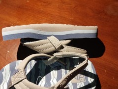 Reef Little Ahi Ocean Flip Flops Blue Gray Sandals with strap Size 3/4 New Tag