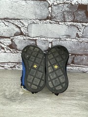 DR MARTENS BLUE CANVAS Clover Fold Down BOOTS YOUTH AIR WALK Boys 5M US/20EU