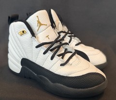 Air Jordan 12 Retro PS Taxi White Black Gold 11C 151186-170 w/ Box