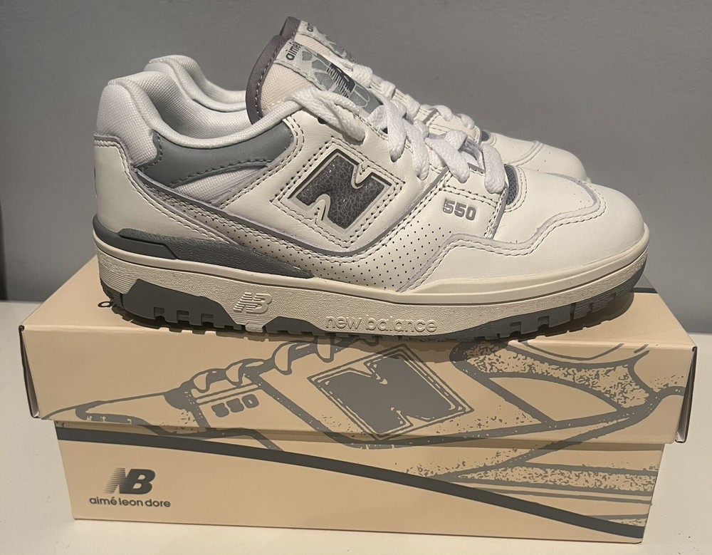 Authentic New Balance 550 Aime Leon Dore ALD sneakers PS White Grey 2.5Y