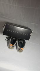 Nike LeBron XII (TD) Kids Wolf Grey Bright Citrus Mesh Athletic Shoes US 9C