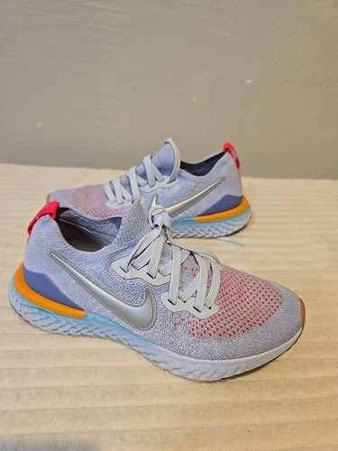 Nike Epic React Flyknit 2 Youth Sneakers 5.5 Gray Multi Running Shoes AQ3243-414