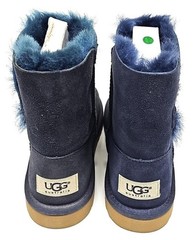 UGG Bailey Button Boots Pre School Size 13 Suede Sheepskin Warm Winter PS Shoes