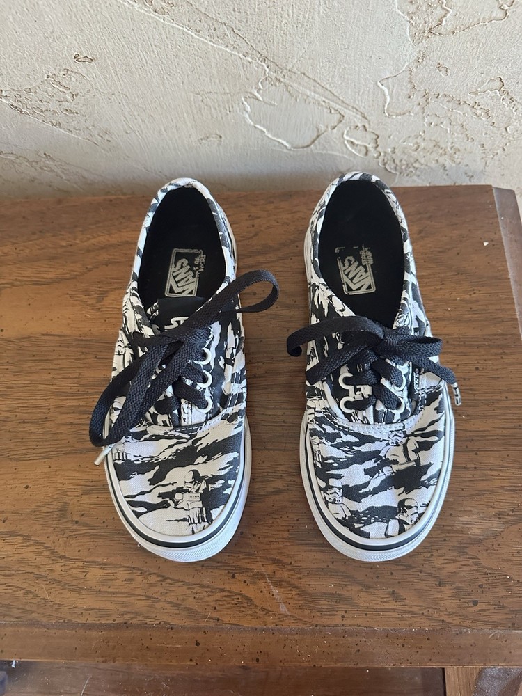 Vans Era Star Wars Dark Side/StormTrooper Camo Kids Sneakers Shoes size 1.5