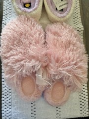 Joe Boxer and Art Class Slipper Bundle Disco Ball Fuzzy Pink House Shoes Size L