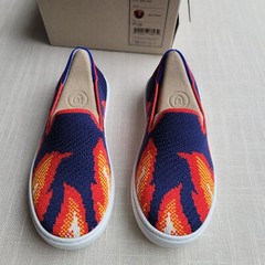 New! Rothy’s K10 Navy Flame Knit Slip On Shoes Little Kids Rothys Boys Toddler