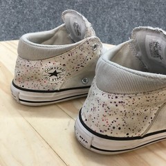 Converse All Star Sneaker Youth 3 White Galaxy Dust Lace Up Low Casual Comfort