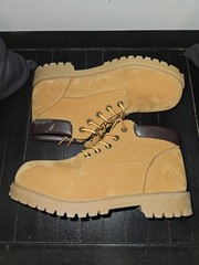 Mountain Gear Ankle High Work Boots – Wheat Brown – Sz 5.5Y/7W (330132-19B)