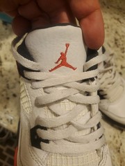 Jordan 4 Retro (PS) White/Fire Red/Black BQ7669-161 US Youth Size 2Y
