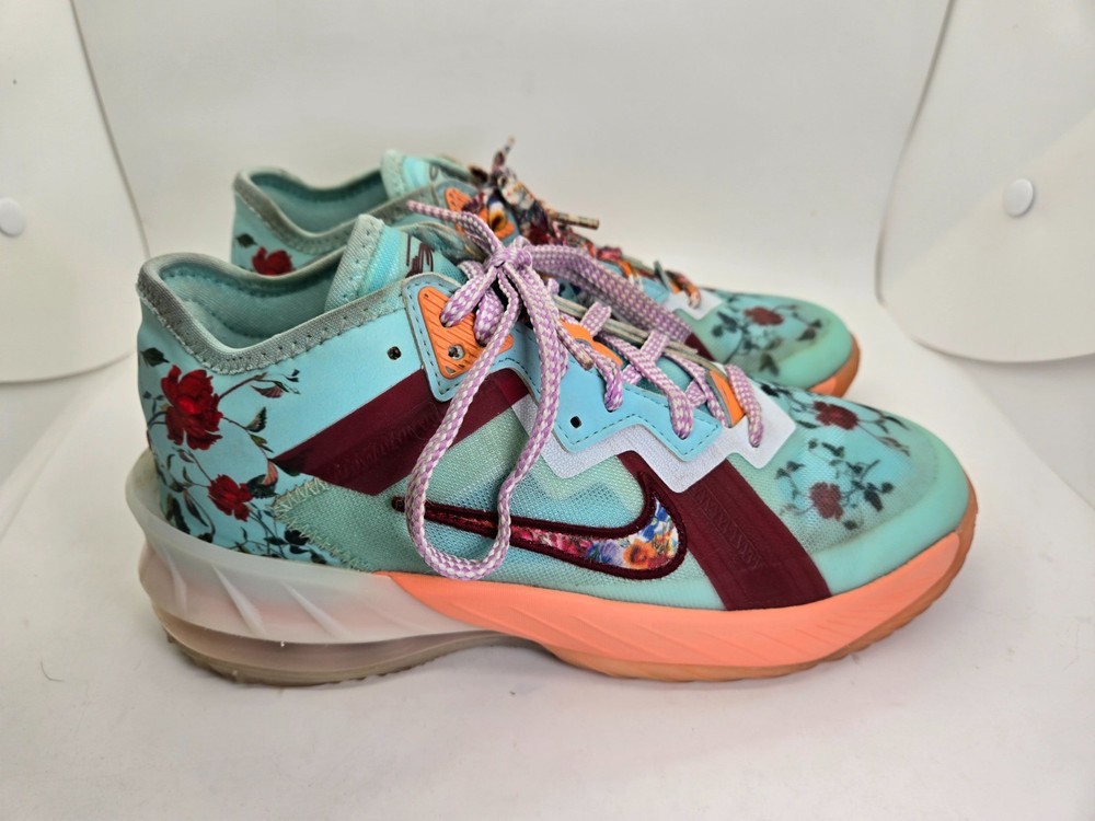 Nike Lebron James 18 Low Mimi Plange Shoes GS Youth 5 Blue Daughters dn4177-400