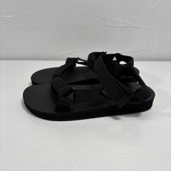 Teva Original Universal Kids Sz 2 Black Hook And Loop Sandals NEW